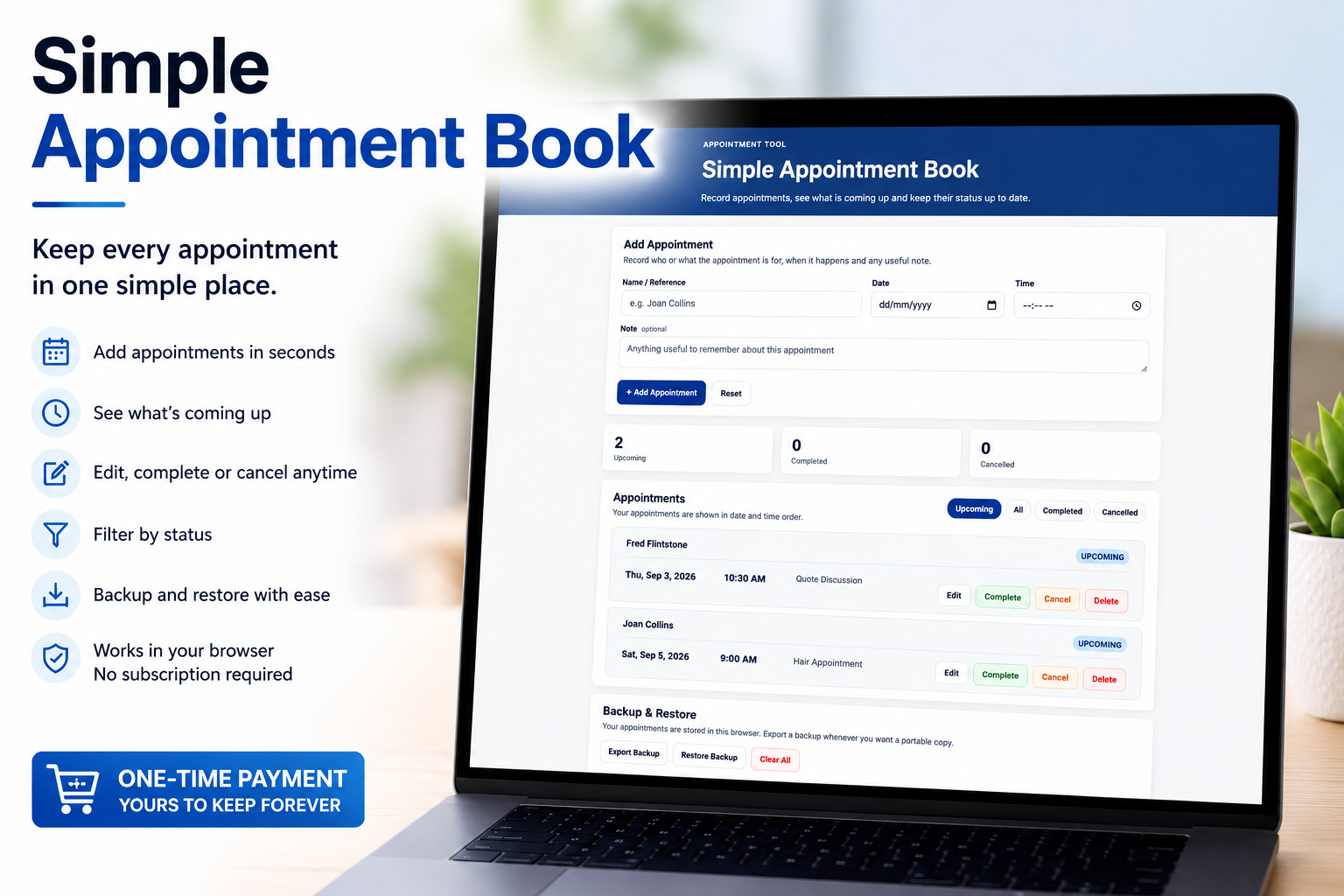 Simple Appointment Book